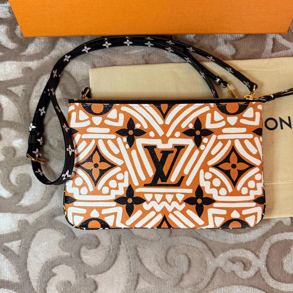 Louis Vuitton Crafty Double Zip Pouchette Crossbody Bag - Picture 2 of 16